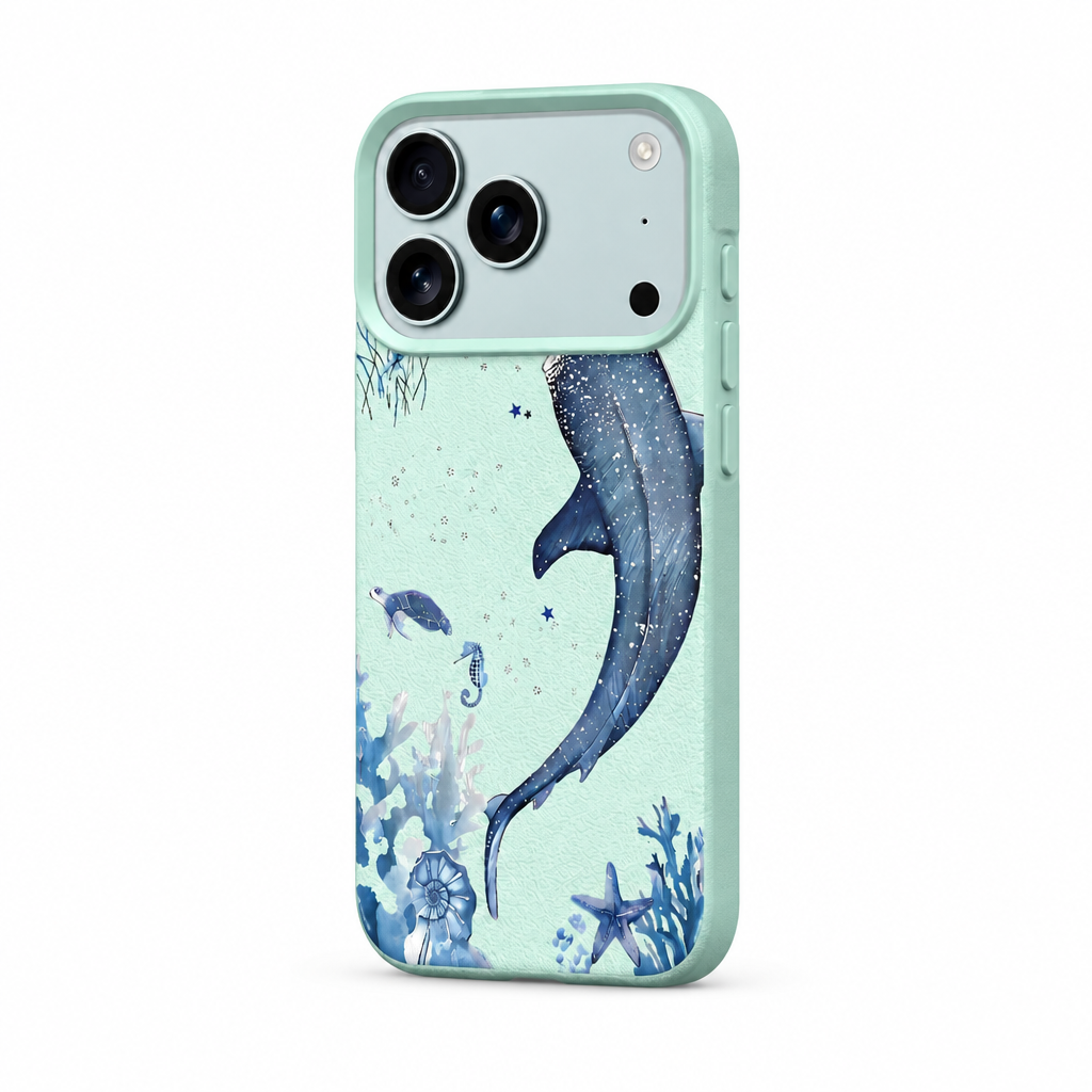 Whale Song — Cobalt — iPhone Case — side view