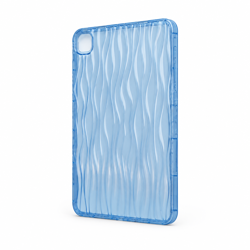 Wave Study — Cobalt — iPad Case — side view