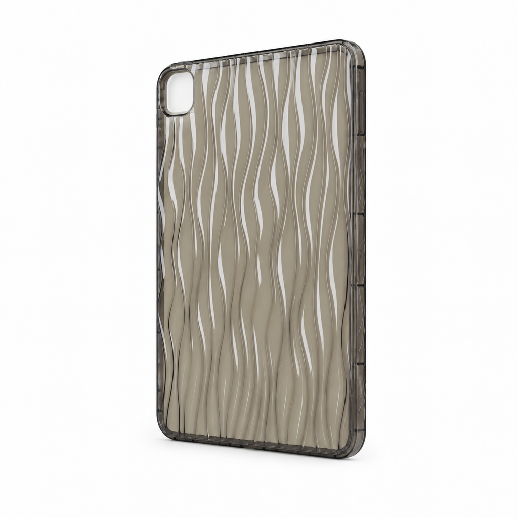 Wave Study — Ink — iPad Case — side view