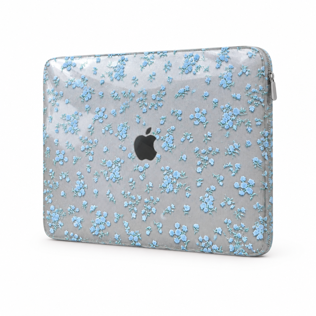 Glitter Petal — Afterglow — MacBook Sleeve — side view