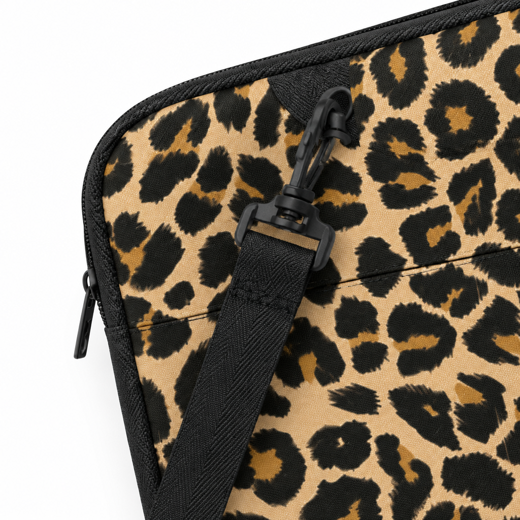 Leopard Carry — Afterglow — MacBook Sleeve — details
