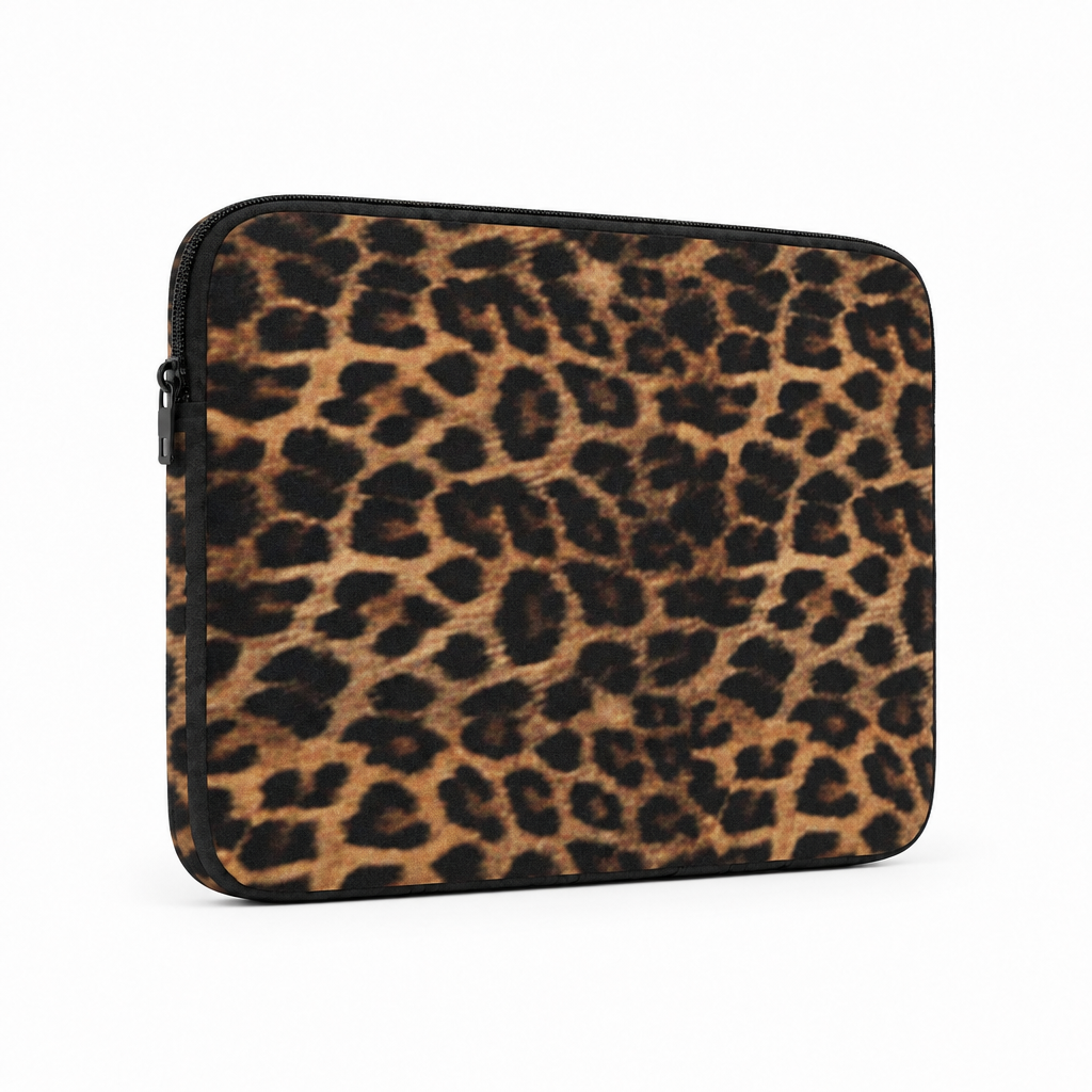 Leopard Pouch — Afterglow — MacBook Sleeve — side view